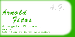 arnold fitos business card
